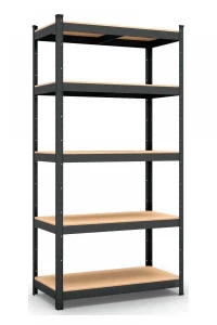 Raft metalic de depozitare Nex Budget 2000x1000x400 mm, 5 rafturi MDF, Antracit