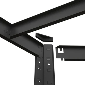 Raft metalic de depozitare nex budget 1800x700x400x425 mm, 5 rafturi mdf, colț, antracit Thumbnail 3