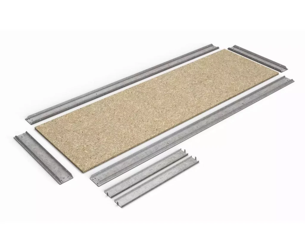 Raft metalic de depozitare nex titan 2160x1200x600 mm, 5 rafturi mdf, galvanizat 8