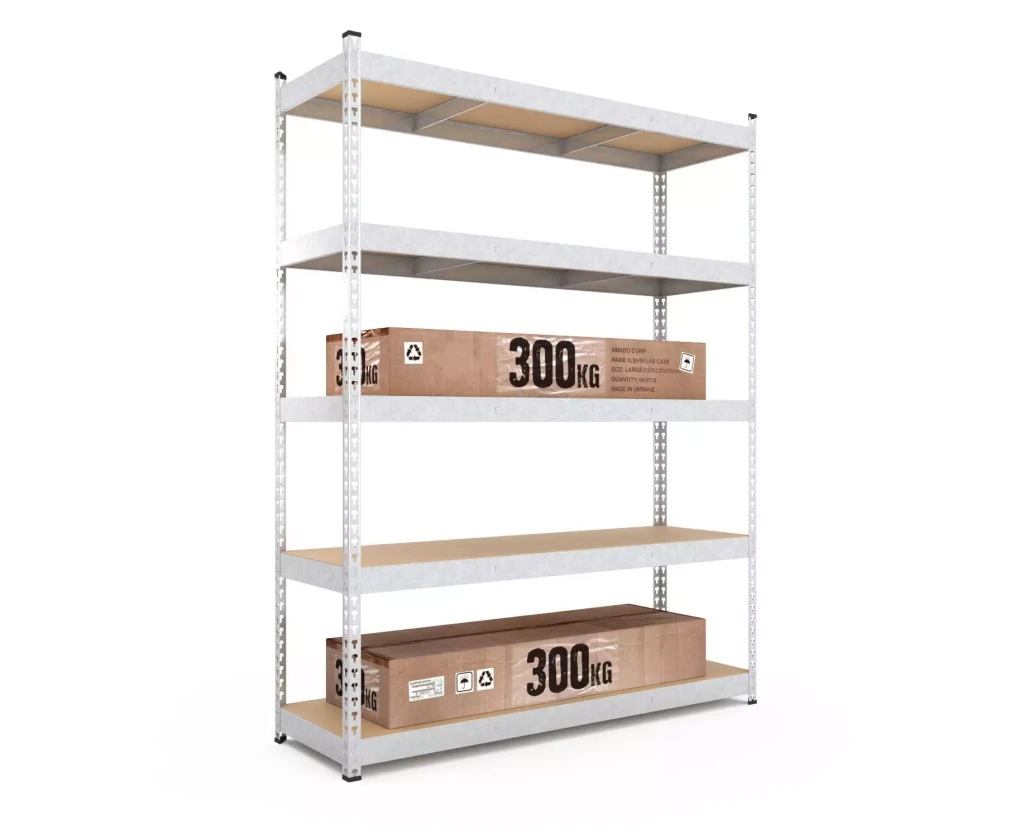 Raft metalic de depozitare nex titan 2160x1200x600 mm, 5 rafturi mdf, galvanizat 4
