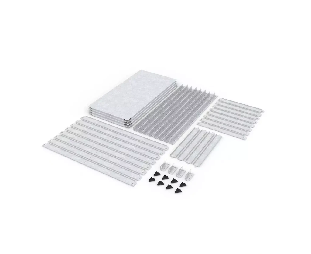 Raft metalic de depozitare nex budget 1600x800x400 mm, 4 rafturi metal, galvanizat 10