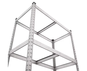 Raft metalic de depozitare nex budget 1600x800x400 mm, 4 rafturi metal, galvanizat Thumbnail 5