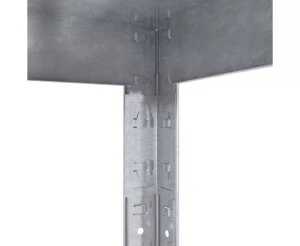Raft metalic de depozitare nex budget 1600x800x400 mm, 4 rafturi metal, galvanizat Thumbnail 8
