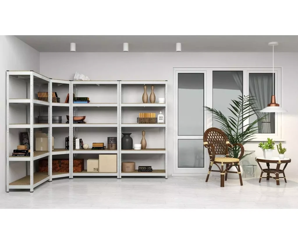 Raft metalic de depozitare nex budget 1800x600x400 mm, 5 rafturi mdf, galvanizat 5