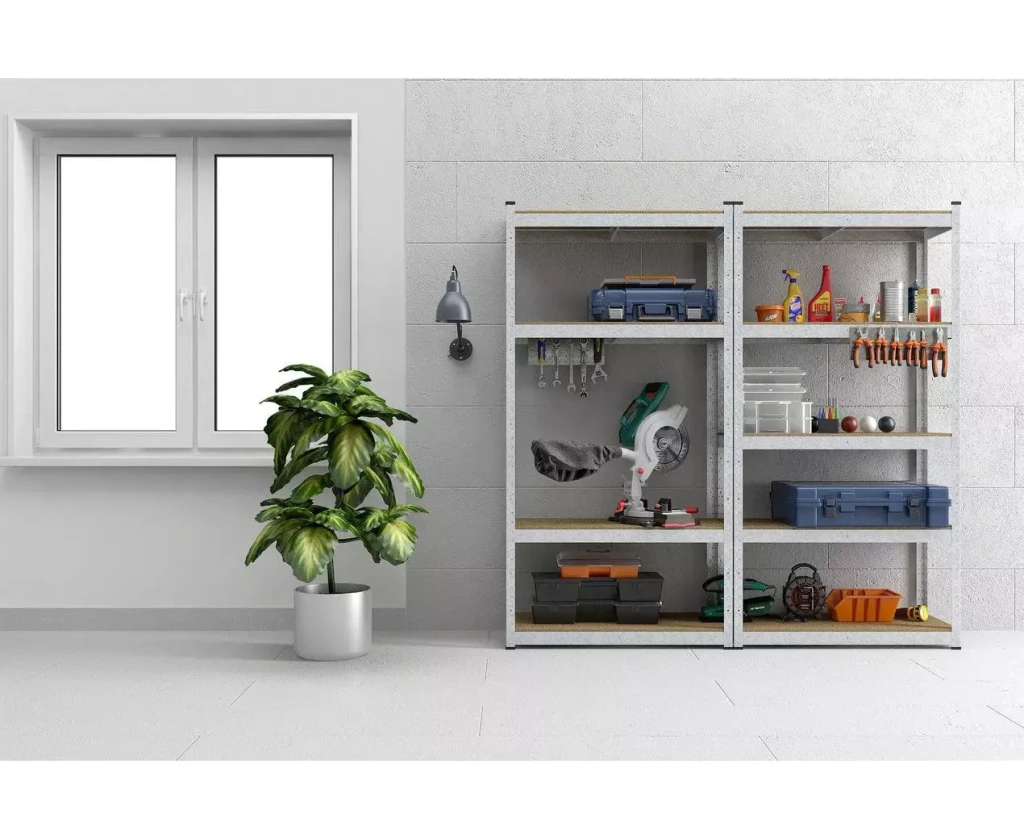 Raft metalic de depozitare nex budget 1800x600x400 mm, 5 rafturi mdf, galvanizat 4