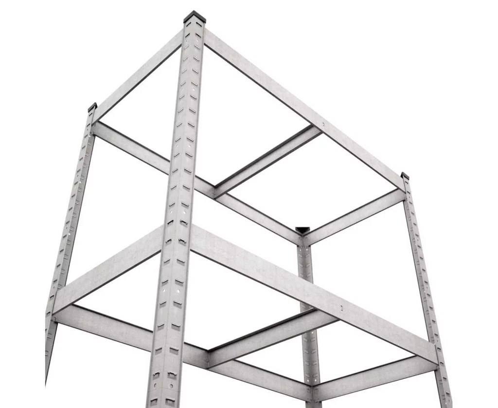 Raft metalic de depozitare nex budget 1800x600x400 mm, 5 rafturi mdf, galvanizat 9
