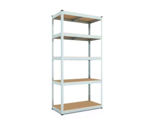 Raft metalic de depozitare Nex Budget 1800x600x400 mm, 5 rafturi MDF, galvanizat