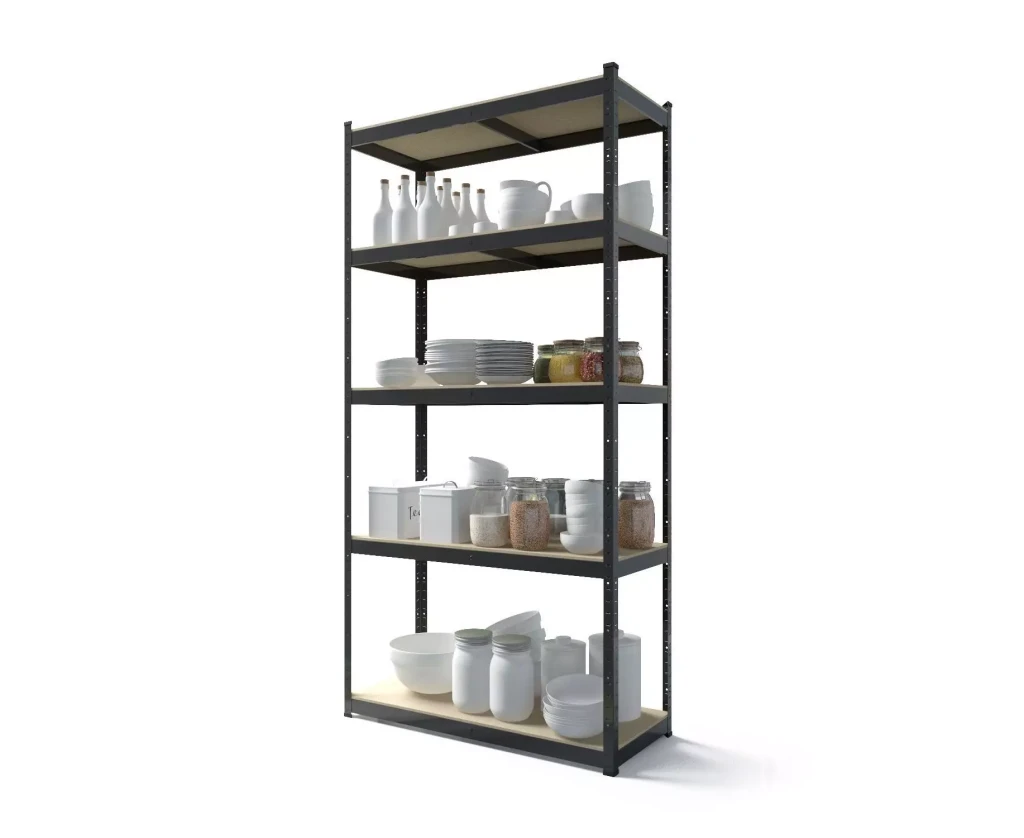 Raft metalic de depozitare nex budget 1800x600x400 mm, 5 rafturi mdf, antracit 5