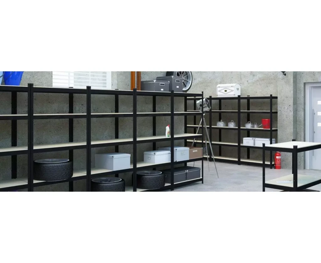 Raft metalic de depozitare nex budget 1800x600x400 mm, 5 rafturi mdf, antracit 3