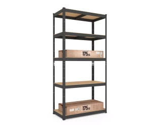 Raft metalic de depozitare nex budget 1800x600x400 mm, 5 rafturi mdf, antracit