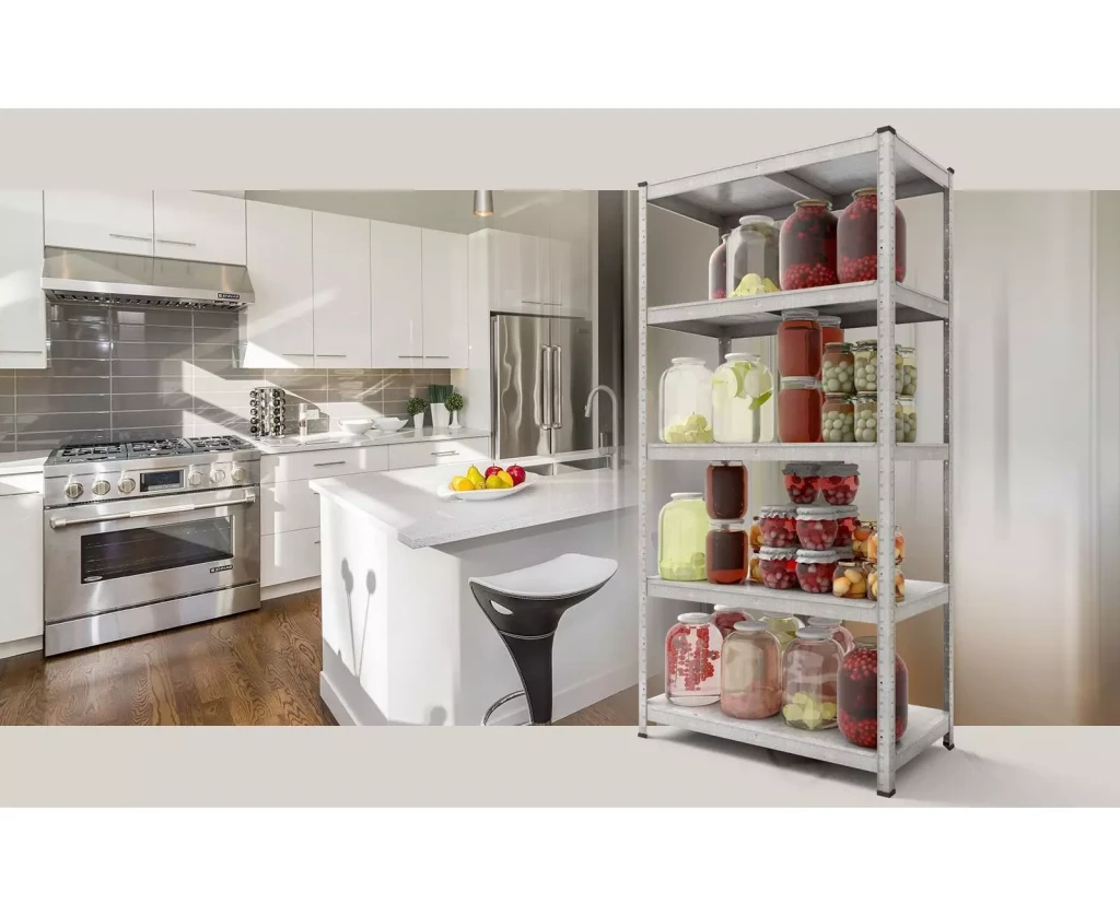 Raft metalic de depozitare nex budget 1800x700x300 mm, 5 rafturi metal, galvanizat 3