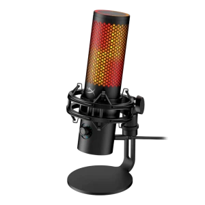 Игровой Микрофон HyperX QuadCast 2S, Проводной аналоговый, Чёрный