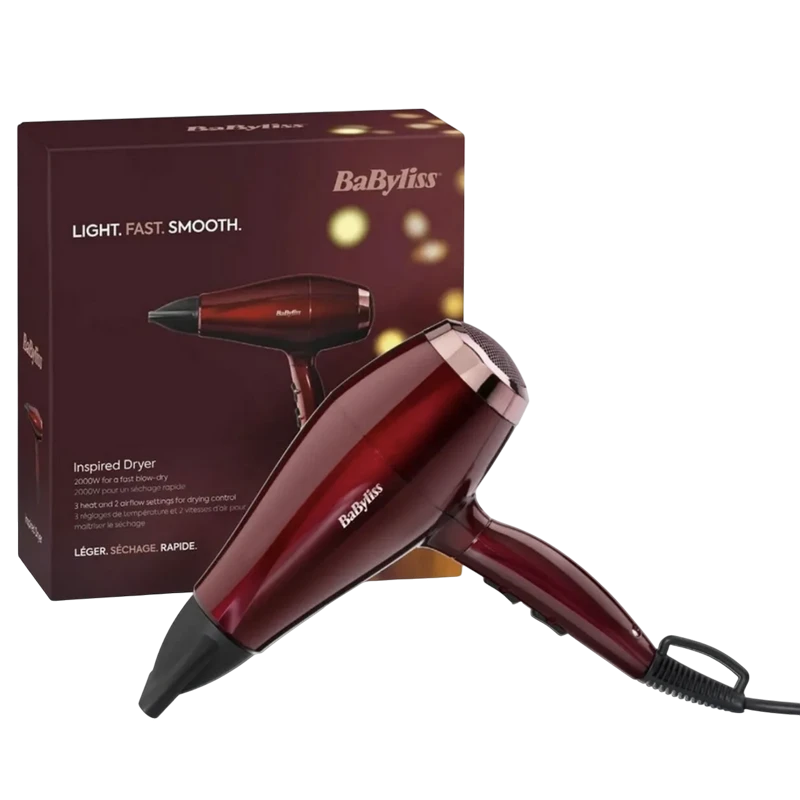 Фен babyliss 5912pe, 2000вт, красный 4