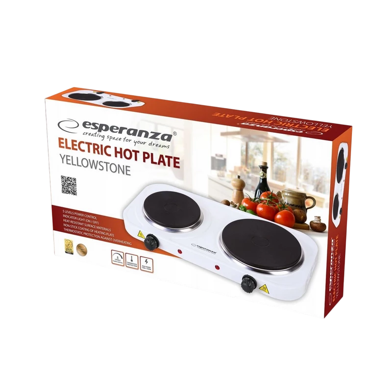 Электрическая настольная плита esperanza ekh007w, белый 3