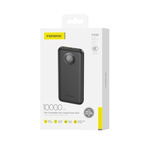 Foneng power bank with digital display 10000 mah, 22.5w, black Thumbnail 2
