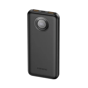Foneng Power Bank with Digital Display 10000 mAh, 22.5W, Black
