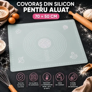 Covoraș din silicon pentru aluat 70×50 cm menta (2023-6-3) Thumbnail 1