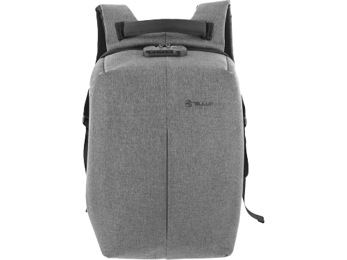 Rucsac-laptop, antifurt v2, usb charging port 15.6", anti-theft locking system, water resistant, tellur gray  tll611232 2