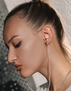 Casti in-ear cu fir tellur basic sigma, microfon, roz Thumbnail 4
