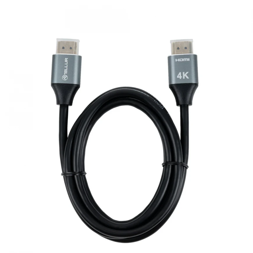 Cablu high speed hdmi 2.0 tellur, 4k, 18gbps, tata-tata, ethernet, aurit, 3m, negru tll312011 3