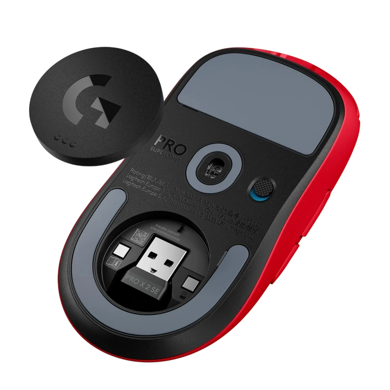 Gaming mouse logitech pro x superlight 2 se lightspeed, roșu 2