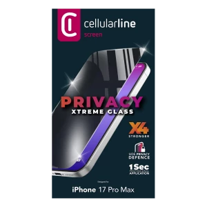 Защитное стекло cellularline tempered glass privacy для apple iphone 17 pro max, черный Thumbnail 3