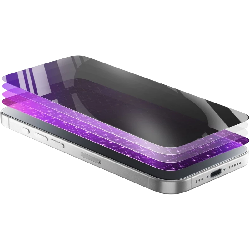 Sticlă de protecție cellularline tempered glass privacy pentru apple iphone 17, negru 3