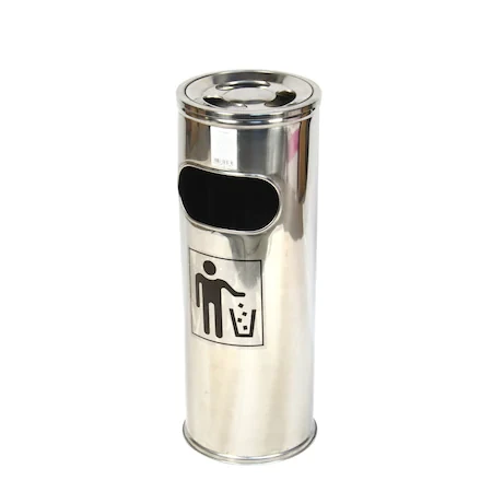 Cos gunoi cu scrumiera inox 3