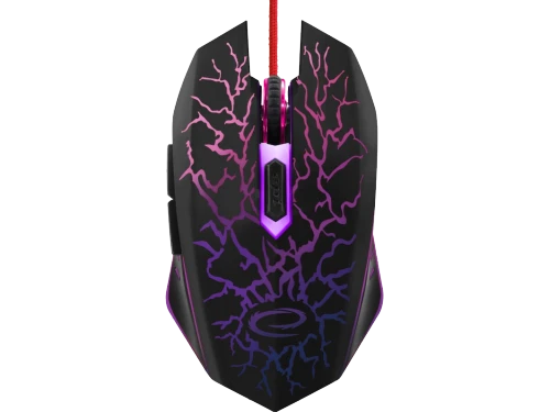 Mouse esperanza lightning mx211, gaming mouse, 2400dpi, optical sensor, multicolor led, usb braided cable 4