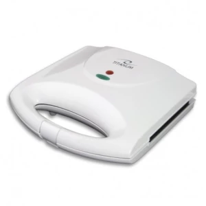 Sandwich Maker Titanium FONTINA TKT006W, 1000W, white, With plates coated, automatic temperature control, easy to clean heating plates, non-stick coat