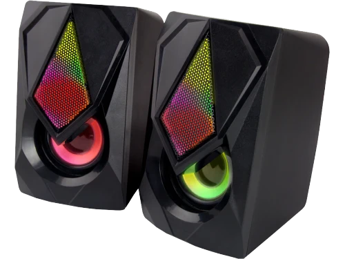 Speakers 2.0  esperanza boogie egs102, 5w (2 x 2.5w), led rainbow lighting, volume control, built in amplifier, power supply: 5v, they require: usb an 2