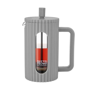 Cafetiera french press resto 90532, 0,6l, gri deschis Thumbnail 2