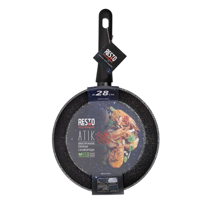 Tigaie resto 93404, 28cm, negru 11