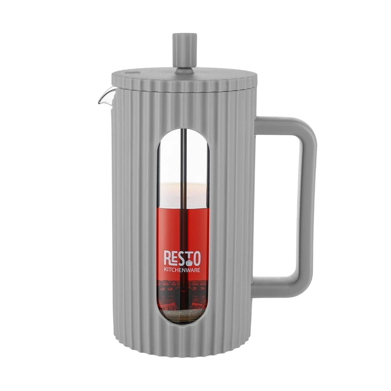 Cafetiera french press resto 90533, 1l, gri deschis 12