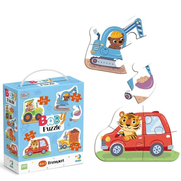Puzzle 4 în 1 "transport", 13 elem. 5