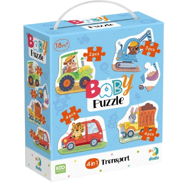 Puzzle 4 în 1 "transport", 13 elem. 3