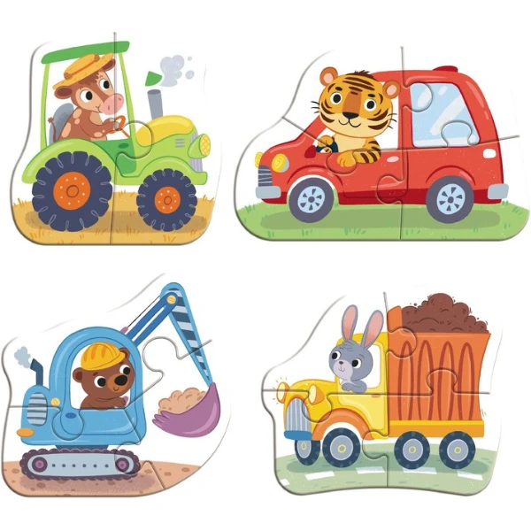 Puzzle 4 în 1 "transport", 13 elem. 2