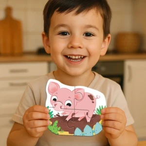 Puzzle 4 în 1 "animale de casă", 13 elem. Thumbnail 6