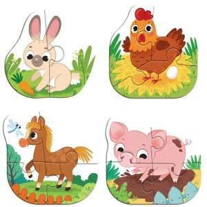 Puzzle 4 în 1 "animale de casă", 13 elem. Thumbnail 2