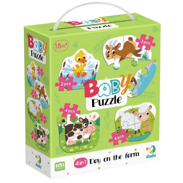 Puzzle 4 în 1 "zi la fermă", 13 elem. 3