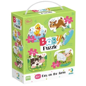 Puzzle 4 în 1 "zi la fermă", 13 elem. Thumbnail 3