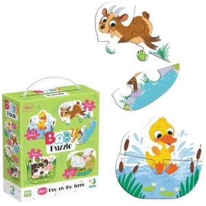 Puzzle 4 în 1 "zi la fermă", 13 elem. Thumbnail 5