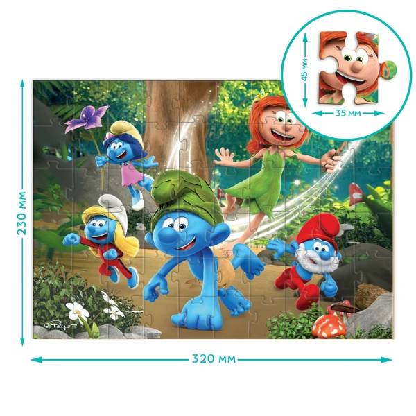 Puzzle "prințesa frunzuliță", seria smurfii, 60 elem. 4
