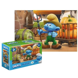 Puzzle-mini "Fermierul cu dovleci", seria Smurfii, 35 elem.