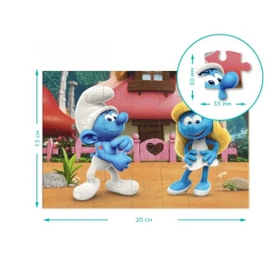 Puzzle-mini "romantic", seria smurfii, 35 elem. Thumbnail 4