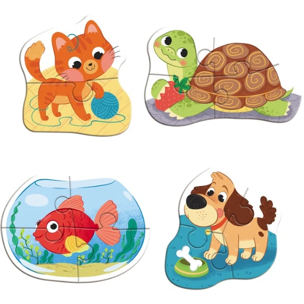 Puzzle 4 în 1 "animale de casă", 13 elem. 2