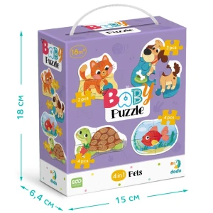 Puzzle 4 în 1 "animale de casă", 13 elem. Thumbnail 6