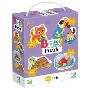Puzzle 4 în 1 "animale de casă", 13 elem.