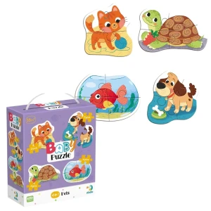 Puzzle 4 în 1 "animale de casă", 13 elem.