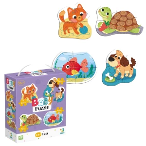 Puzzle 4 în 1 "Animale de casă", 13 elem.